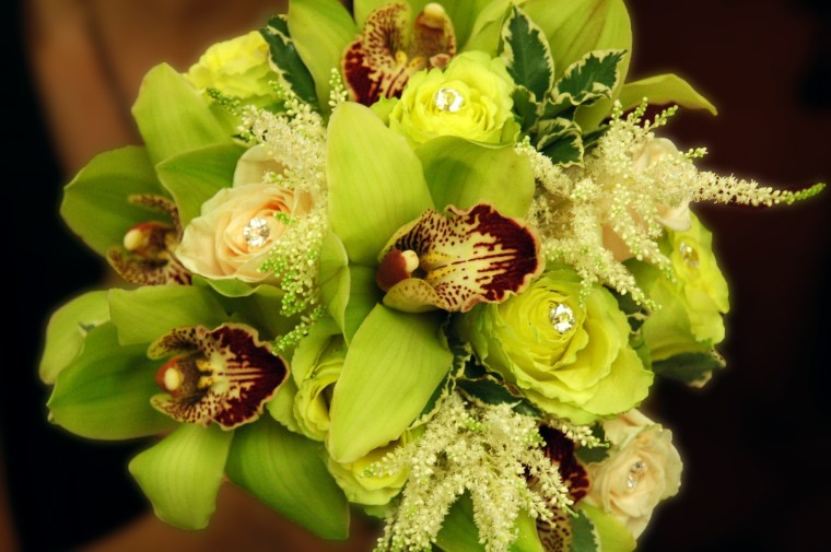 Green Cymbidium Orchids - a lush bouquet